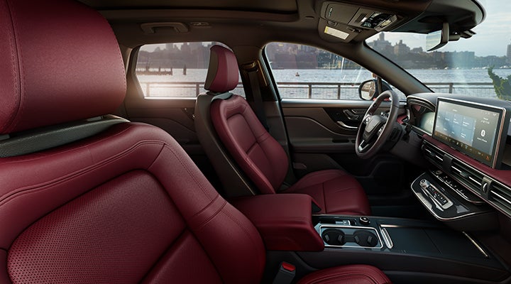 The available Perfect Position front seats in the 2024 Lincoln Corsair® SUV are shown. | Cummins Lincoln in Weatherford OK