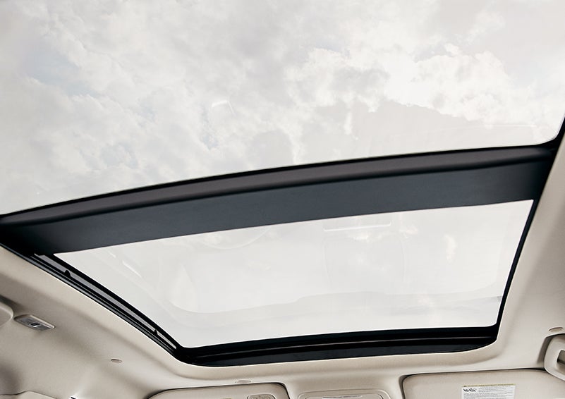 The available panoramic Vista Roof® is shown from inside a 2024 Lincoln Corsair® SUV. | Cummins Lincoln in Weatherford OK