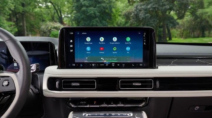 The center touchscreen inside a 2027 Lincoln Aviator® Black Label™ SUV | Cummins Lincoln in Weatherford OK