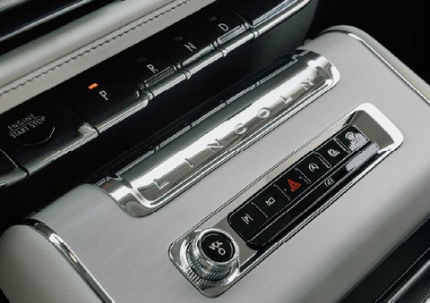 The piano key gear selector of a 2027 Lincoln Aviator® Back Label™ SUV. | Cummins Lincoln in Weatherford OK